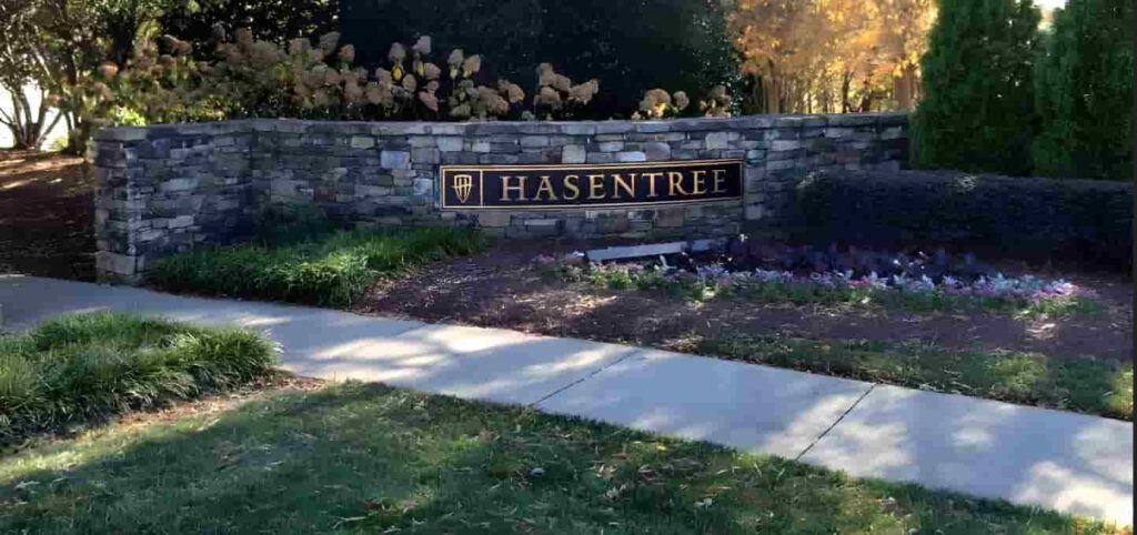 Hasentree Neighborhood Entrance Sign